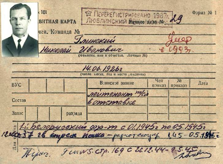 Глинский Николай Иванович — документ 1
