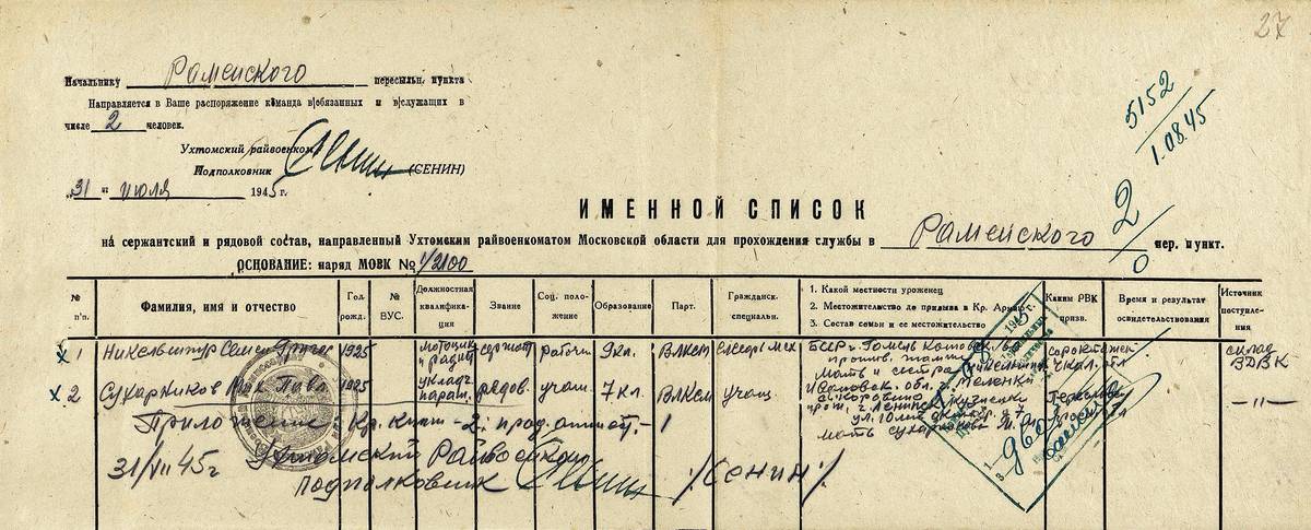 Никельшпур Семен Григорьевич — документ 1