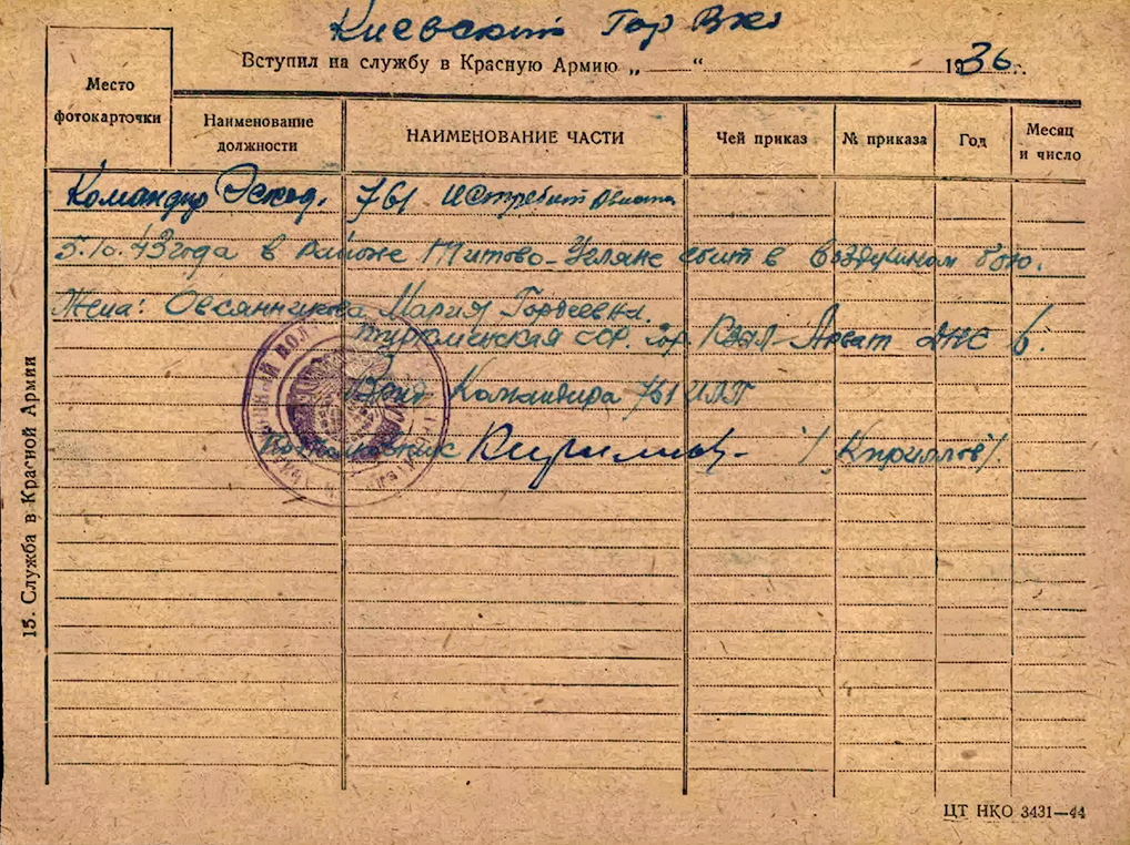 Овсянников Иван Максимович — документ 2