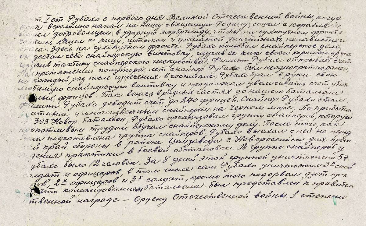 Рубахо Филипп Яковлевич — документ 1