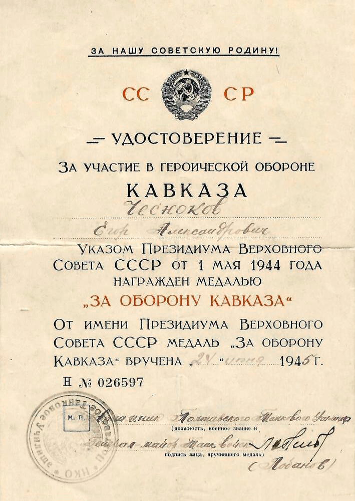 Чесноков Егор Александрович — документ 1